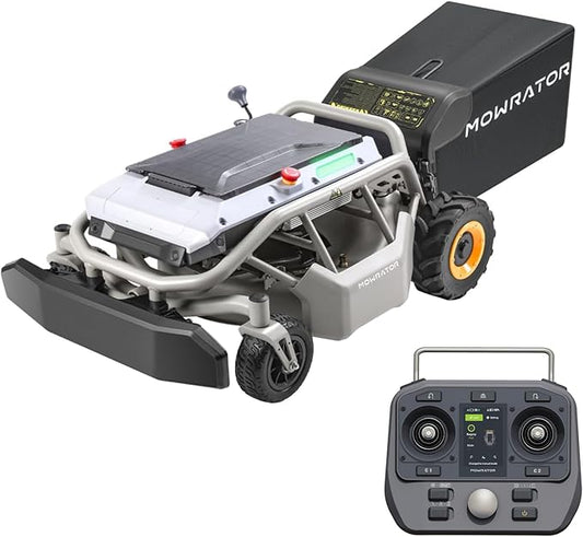 Remote Control Lawn Mower S1 2WD 56V12Ah, Multi-Functions RC Lawn Mower with 1.8-4.6 Inch Cutting Height 21 Inch Real Blade for Mowing 0.75 Acres