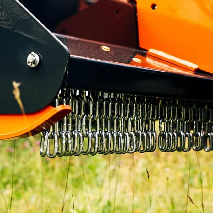 Titan Attachments 3 Point 60" Flail Mower with Replaceable Forged Hammer Blades, PTO Powered 30-60HP Mowing Attachment for Category 1 Tractors and Loaders, Mulch up to 3" Diameter Wood