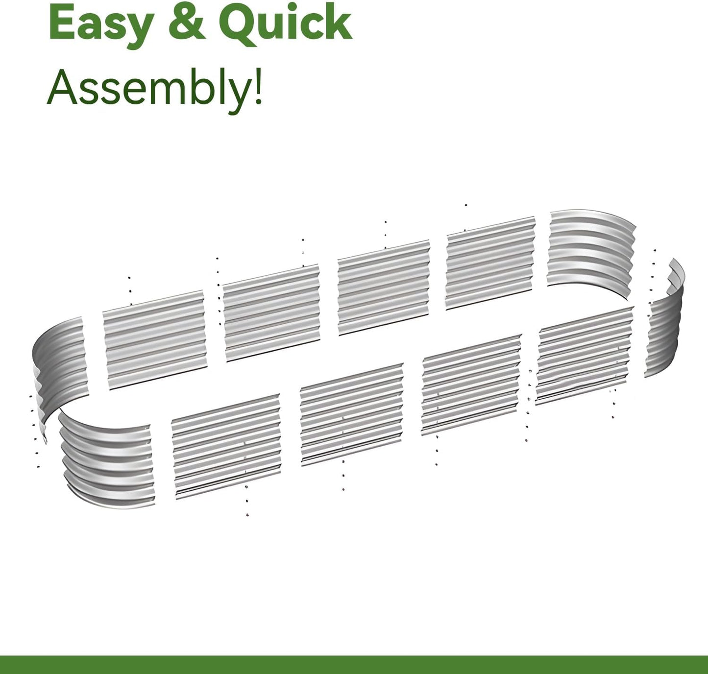 Galvanized Raised Garden Bed 4x2x1ft，Outdoor Large Metal Planter Box for Vegetables, Flowers, and Herbs – Heavy Duty Steel Raised Bed for Backyard Gardening – Rust-Resistant Flower Bed