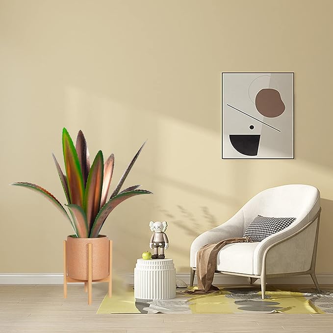 TOMBABY Enlarge thickened Wind Resistant Metal Agave Garden Art Plant Country Sculpture Statue Outdoor decoration Courtyard Lawn Ornament Gift (12 Leaves Green 2 pcs) (TB-410-415)