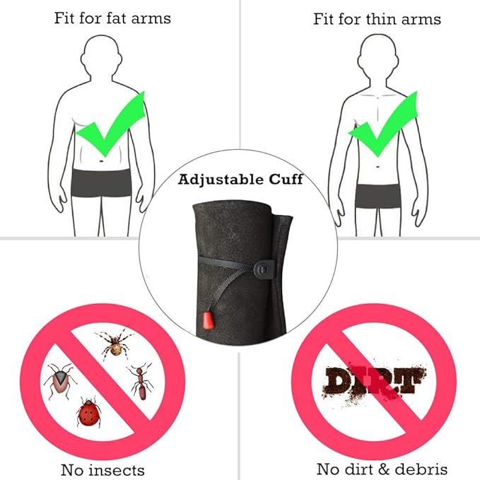 Cactus Gloves, Garden Gloves for Women Men Thorn Proof, Professional Puncture Resistant Gloves for Rose Pruning & Cactus, Long Leather Garden Gloves (Professional Thorn Proof) (Medium, Black)