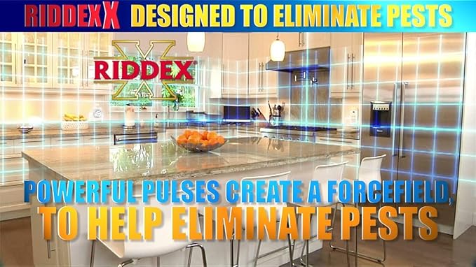 Riddex X Plus Insect Repellent - Plug in, Mouse Deterrent - Pest Reject for Defense Against Rats, Mice, Roaches, Bugs and Insects - Control Pests with No Toxins, 3-Pack