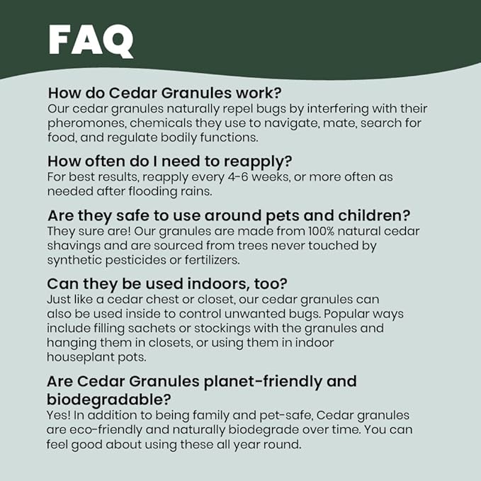 Cedarcide Lawn, Home & Garden Cedar Granules | Repels Fleas, Ticks, Ants & Mosquitoes | Smells Great, Easy to Use | Family & Pet Safe | 2 Bags (16 Lbs)