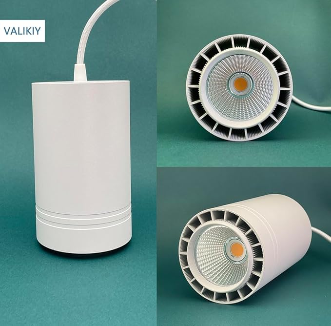 Hanging Grow Light 40W Large, Full Spectrum Warm White Color Plant Lamp, 120V Plug-in with Timer, 15FT Fabric Power Cord, Decorative Pendant Plant Light