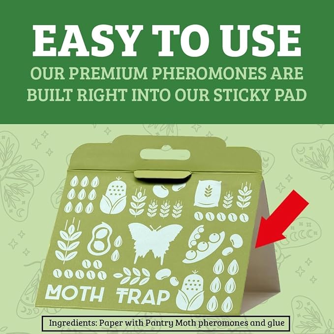 Pantry Moth Traps 6-Pack | Child and Pet Safe Pantry Protection | No Insecticides | Premium Attractant