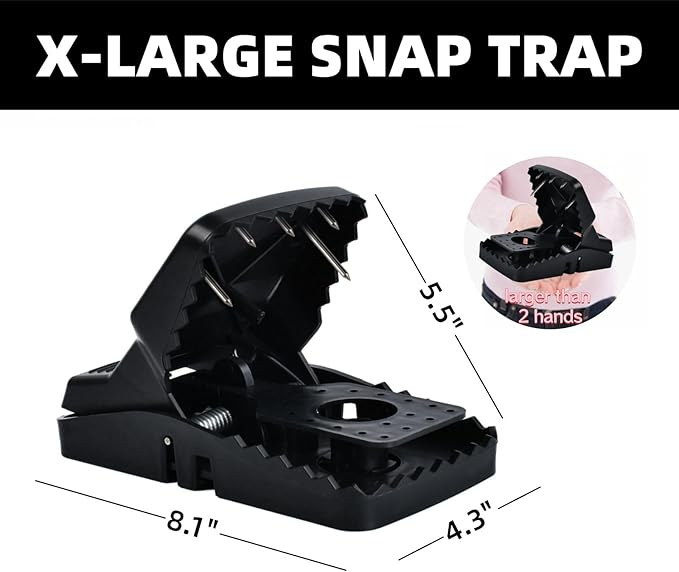 Unstoppable Professional Squirrel Rat Traps Outdoor, Escape Proof Squirrel Traps, Large Squirrel Traps That Kill Instantly, Simple, Sturdy and Reusable, 2 Pack