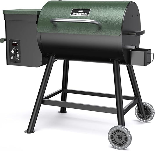Electric Wood Pellet Grill 8 In 1 BBQ Grills for Outdoor Grill with Auto Feed & PID Temperature Control (180-450°F)456 Sq.In Cook Area Smoker Gills for Backyard New House Gifts