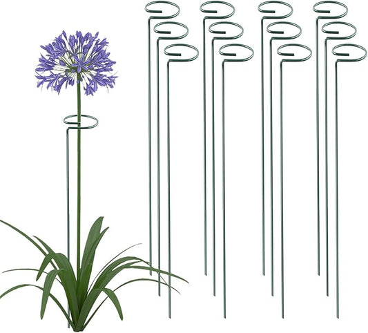 36 Inch 12 Packs Plant Support Stakes,Garden Single stemmed Plant Support Hoops, Plant Prop, for Flowers,Orchid, Tomatoes Peony Lily Rose (36 inch)