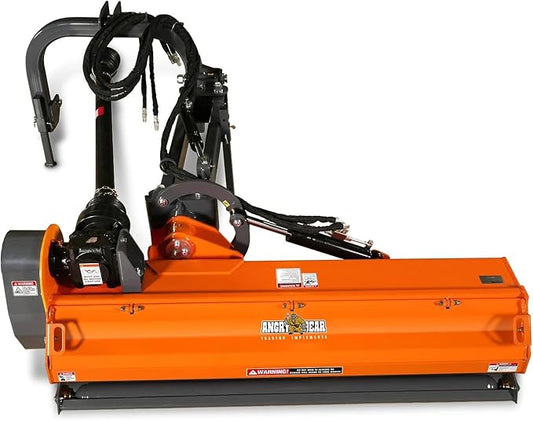 72” Offset Ditch Bank Flail Mower with 90° Tilt, 70-100 HP Tractor, 3-Point Hitch, PTO Drive Shaft, VAM72