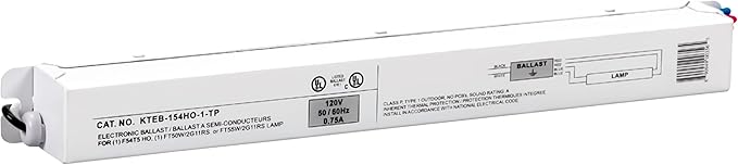 OHLECTRIC Replacement for Keystone KTEB-154HO-1-TP 54W T5 High Output Electronic Fluorescent Ballast | 1 Lamp | 120V | Rapid Start Technology | UL Listed for Enhanced Safety and Performance