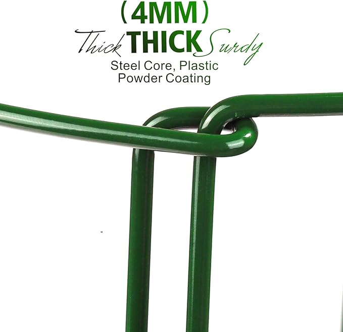 LEOBRO Plant Support Stakes, 4 PCS Plant Stakes, Plant Support, Peony Cages and Supports, Garden Stakes, Plant Stakes for Indoor Outdoor Plants, Hydrangea Support Cage, 10" W x 15.8" H