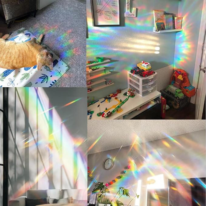Sun Catchers Indoor Window, Acrylic Rainbow Suncatcher Window Hanging Decoration for Living Room Bedroom Summer Home Balcony Ornaments Decoration
