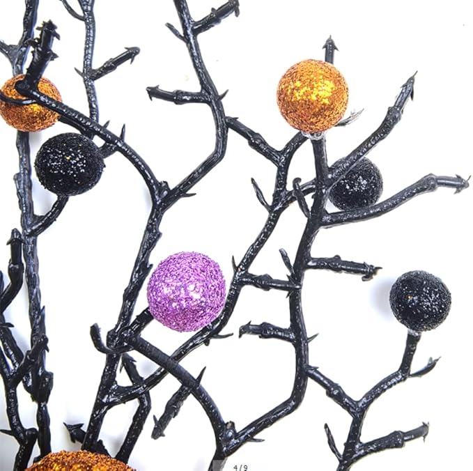 Large Halloween Artificial Flower Decorations, Spider and bat cuttings for Home, Office, Kitchen Decoration, Halloween Party Supplies，Halloween Indoor and Outdoor Party Decor Supplies