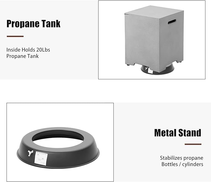 NAGA HABNA 56 Inch Propane Fire Pit Table, Rectangle Outdoor Fire Table w Tank Table (50,000 BTU), 3 Piece Gas Fire Pit w Glass Wind Guard & Lava Rocks for Garden, Pool, Backyard