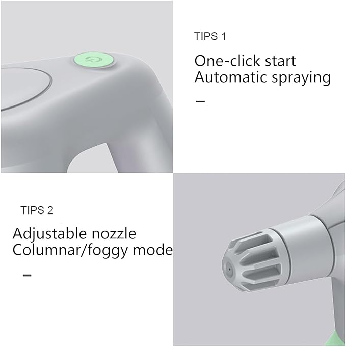 1.5L/2L Rechargeable Electric Spray Bottle | Automatic Indoor Plant Sprayer | Continuous 3-Hour Runtime | Perfect for Gardening & Home Use(White,1.5L)