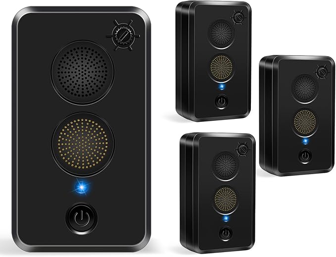 2025 4Pack Ultrasonic Bat Repellent Outdoor for Attic,Electronic Bat Deterrent Devices Outdoor Getting Rid of Bats,Rechargeable Batss Repeller Ultrasonic Indoor to Keep Bats Away from Porch