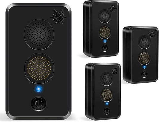 2025 4Pack Ultrasonic Bat Repellent Outdoor for Attic,Electronic Bat Deterrent Devices Outdoor Getting Rid of Bats,Rechargeable Batss Repeller Ultrasonic Indoor to Keep Bats Away from Porch