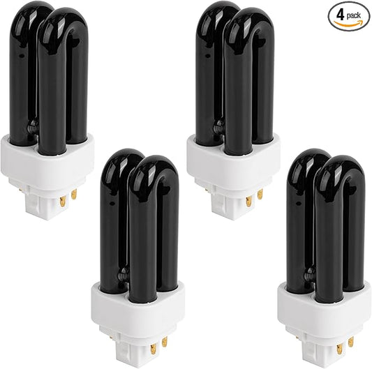 BlueStars Premium Quality 7W 41050 Replacement UV Light Bulbs for Indoor DynaTrap Models DT1050 DT1100 DT1210 DT1250 DT1260-4 Pin Base, 1/2 Acre - Pack of 4