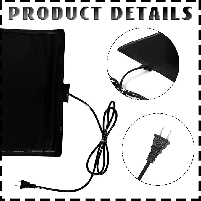 Baquler 1 Piece 16.4 ft Snow and Ice Melting Mats Roof and Valley Heater Ice Dam Prevention Heated Outdoor Mats Electric Snow Melting Mats for Winter Snow Removal