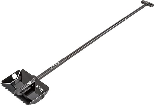 DMOS Stealth Shovel - Lightweight, Heavy-Duty Aluminum Sand & Snow Shovel with Extendable & Collapsible Handle for Camping, Overlanding, Survival, & Off-Road Use - Blackout - Regular
