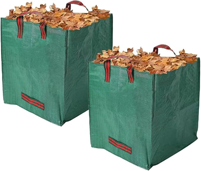 72-Gallon Leaf Bags (Pack of 2) - Reusable Yard Waste Bags with Reinforced Handles, Foldable & Portable for Lawn, Garden, Leaf Collection, and Home Yard Cleanup