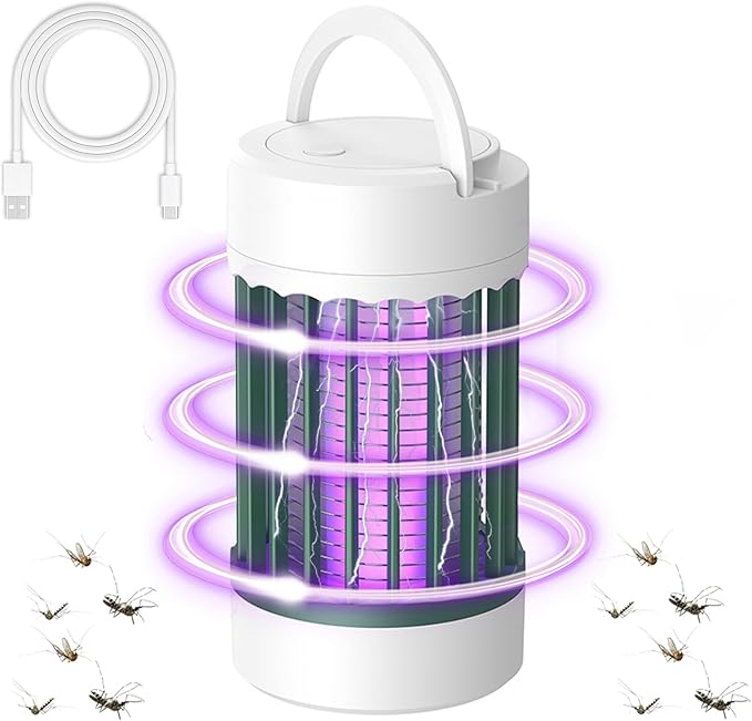 Mosquito Killer Lamp,Indoor Portable UV Bug Zapper Insect Trap for Indoor/Outdoor,USB-Powered with Grid for Camping,Patio,Home
