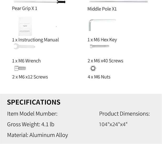 24 inches Head Aluminum Landscape Rake Landscape Rake with 104 inches Long Handle for Loosening Soil Lawn Care Weeding Lake Garden (24" Handle)