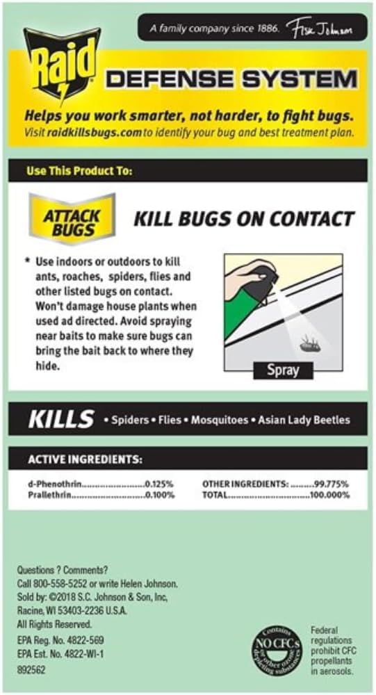 Raid House & Garden Insect Killer Spray, Orange Scent 11 Ounce (Pack of 10)
