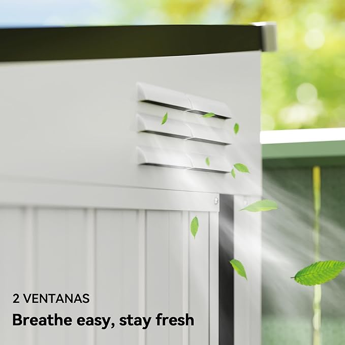 Outsunny 4' x 6' Metal Outdoor Storage Shed, Lean to Storage Shed, Garden Tool Storage House with Lockable Door and 2 Air Vents for Backyard, Patio, Lawn, White