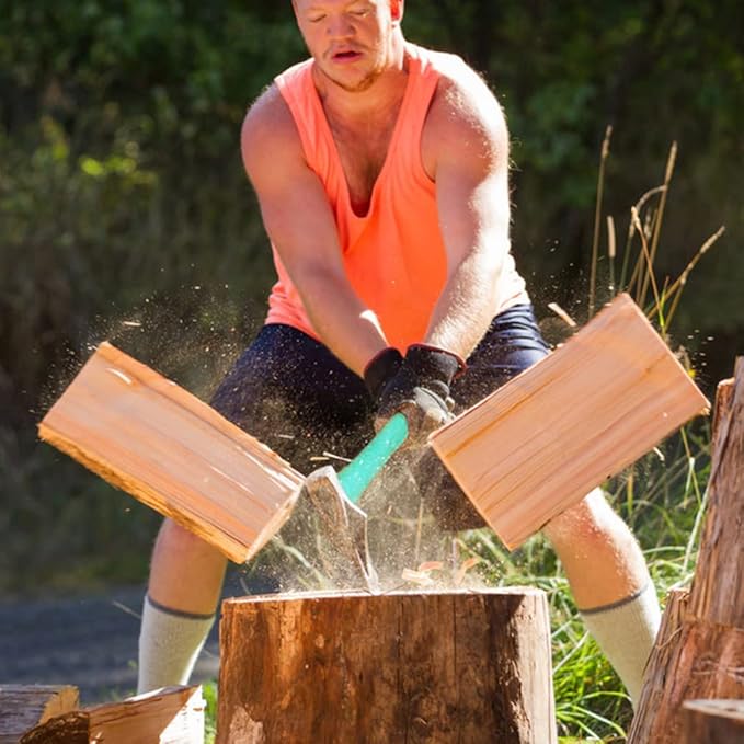 36" Splitting Axe, Chopping Axe|Splitting Maul for Firewood,|6.8Lbs Heavy Duty Forged Carbon Steel, Fiberglass Composite Handle & Ergonomic Anti-Slip Grip