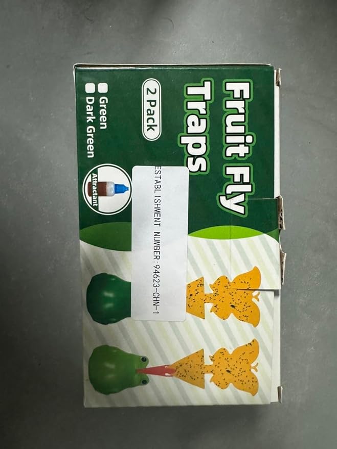 4 Pack Fruit Fly Trap with 2 Baits & 20 Sticky Pads, Reusable Drain Fly Killer for Indoor, Fungus Gnat Trap for Home Kitchen, Pest Control for Bugs Mosquitoes Gnats Flies, Safe to Kid & Pet & Plant