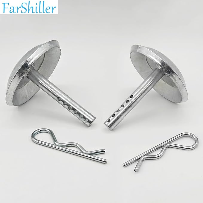 2208864 Snow Plow Skid Shoes Quick Release Adjustable Pin Lock Plow Skid Feet Replacement 2205071 Hardened Steel Snow Plow Non-Slip Base with Quick-Release Cotter Pins (2/Pack)