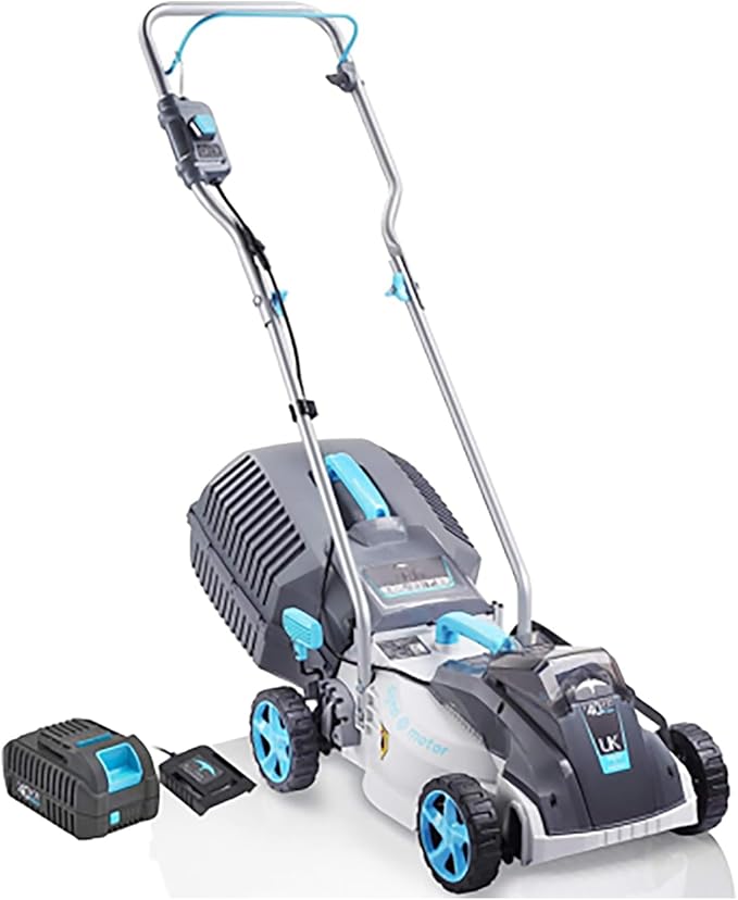 40V Cordless Lawn Mower with Brushless Motor - 13 Inch Lightweight 2-in-1 Push Mower, 5 Adjustable Cutting Heights, Low Noise & 40V Lithium-Ion Battery Included, Ideal for Small Yards