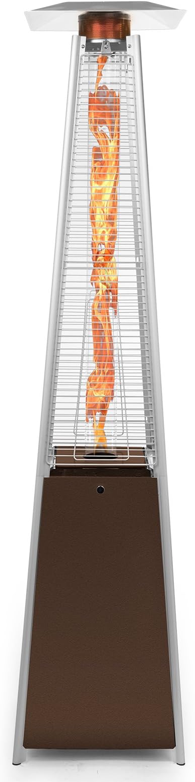 Outdoor Propane Patio Heater - Commercial LP Gas Porch & Deck Heater - Mocha