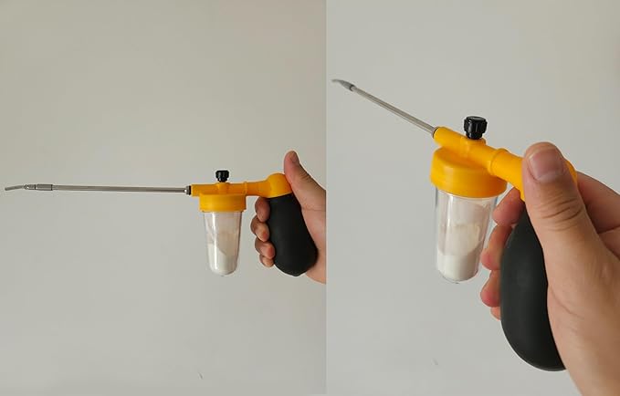 80ml Multi-Purpose Powder Duster Diatomaceous Earth Duster Powder Sprayer Bulb Duster with Length Adjustable from 11" to 23"