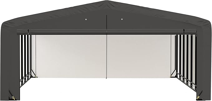 ShelterLogic ShelterTube Garage & Storage Shelter, 20' x 32' x 10' Heavy-Duty Steel Frame Wind and Snow-Load Rated Enclosure, Gray