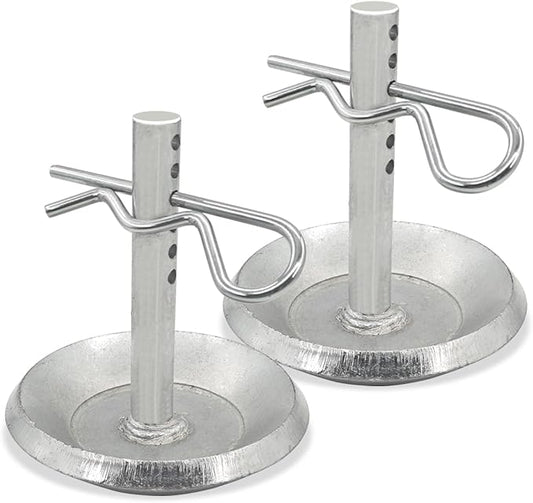 2208864 Snow Plow Skid Shoes Quick Release Adjustable Pin Lock Plow Skid Feet Replacement 2205071 Hardened Steel Snow Plow Non-Slip Base with Quick-Release Cotter Pins (2/Pack)