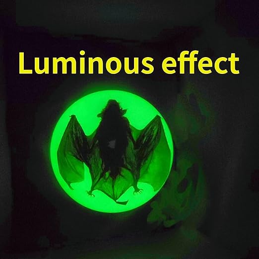 Real Bat Specimens, Resin Animal Specimens, Animal Skulls, Quirks, Biology, for Animal Specimen Enthusiasts, Science Classroom Science Education (Luminous Bat 3.5x3.5x1.5 inch)