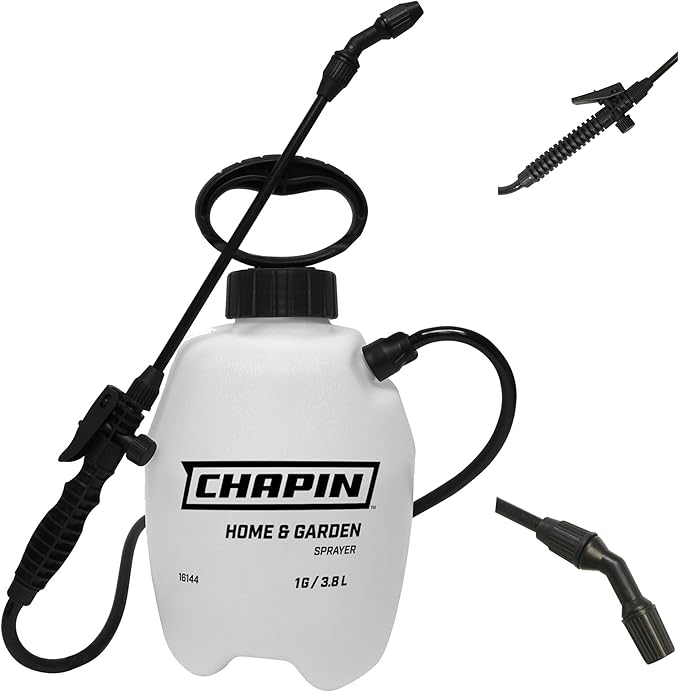 Chapin International 16144 1 Gallon Multipurpose Sprayer for Lawn, Home and Garden,Translucent White