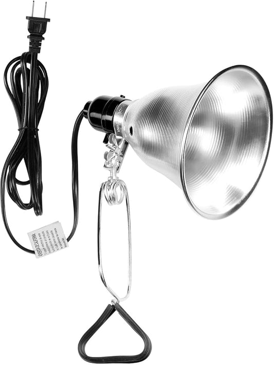 Simple Deluxe Clamp Light with 5.5 Inch Adjustable Aluminum Reflector, Suit for E26 Socket Max 60 Watt Lamp (No Bulb Included), 6 Feet 18/2 SPT-2 Cord, 1 Pack