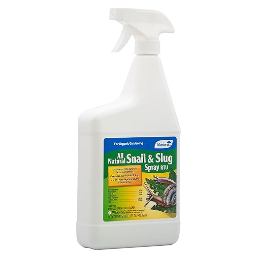 Monterey All Natural Snail & Slug Spray, for Organic Gardening, RTU - 31 oz