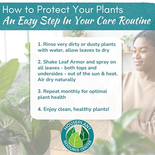 Leaf Armor Spray for Houseplants – Protects Against Fungal Leaf Spots, Bacteria, Pathogens & Yellowing | Natural & Non-Toxic Formula | Ready-to-Use | Made in USA – 8 oz