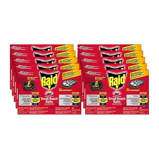 Raid Double Control Small Roach Baits Plus Egg Stopper 0.63 Ounce (Pack of 10)