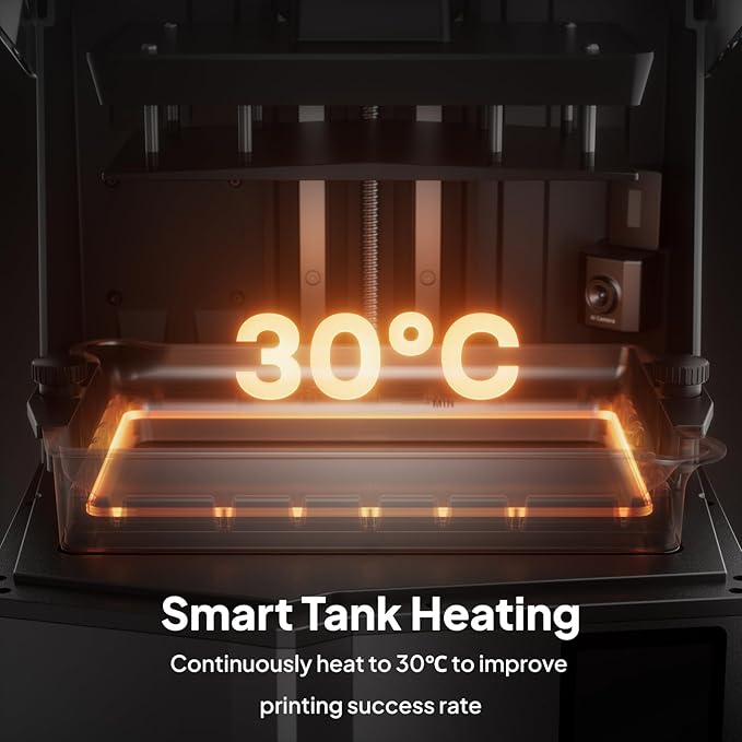 ELEGOO Saturn 4 Ultra 16K Resin 3D Printer with 10" 16K Mono LCD and Flip-up Lid, Smart Tank Heating at 30 °C, 150mm/h High Speed Printing, Large Printing Size of 8.33x4.66x8.66 Inches