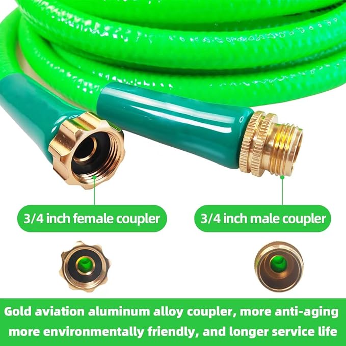 Lead-in Short Garden hose 5/8Inch×6Foot, Reel Guide, Water Connector, Inlet Hose, Outdoor Suitable for Lawn Hose.(6ft)