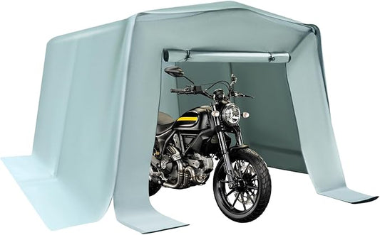 6x10x6 FT Outdoor Storage Shelter Carport, Portable Storage Tent with Roll-up Door, Waterproof Outdoor Carport for Bike, Lawn Mower, ATV Storage