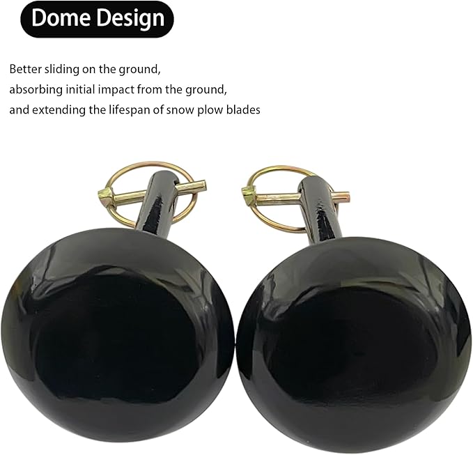 A Pair of Snow Plow Skid Shoes Snowplow Compatible with ATV UTV Moose 5/8" Shaft