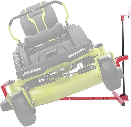 Lawn Mower Jack Lift,Upgraded Lawn Tractor Lift with 880lb Weight Capacity, Retractable Riding Mower Lift for Garden Tractors and Lawn Mowers Installation is Simple (Red+ Black)