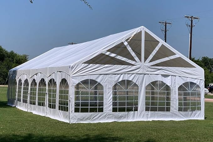DELTA 40'x20' PVC Marquee Tents for Parties, Large Party Tent, Outdoor Wedding Tent, Heavy Duty Fire Retardard Waterproof Canopy, Carpas para Fiestas,Outdoor Event + 7 Storage Bags