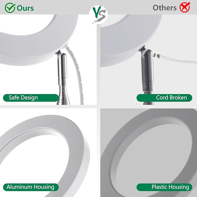 WaterRebirth 6.3 inch Grow Lights for Indoor Plants,Large Plant Light with 3 Timers, 10 Level Dimmable Brightness, Full Spectrum Plant Lamp, Height Adjustable for Tall Plants